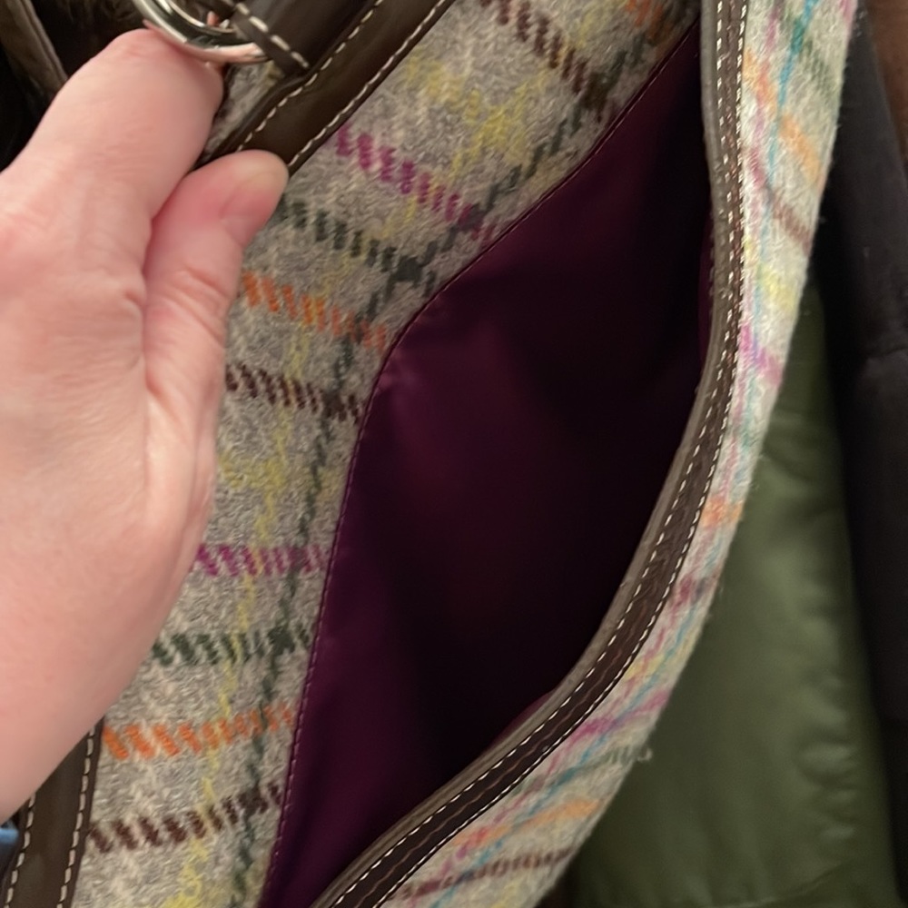 Coach Wool Plaid Shoulder Bag - Picture 9 of 9
